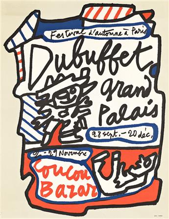 JEAN DUBUFFET (1901-1985).  COUCOU BAZAR. Group of 4 posters and program. 1973. Sizes vary.